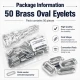 20 mm Brass Oval Eyelet for bags, shoes, and leather goods, 500 pieces