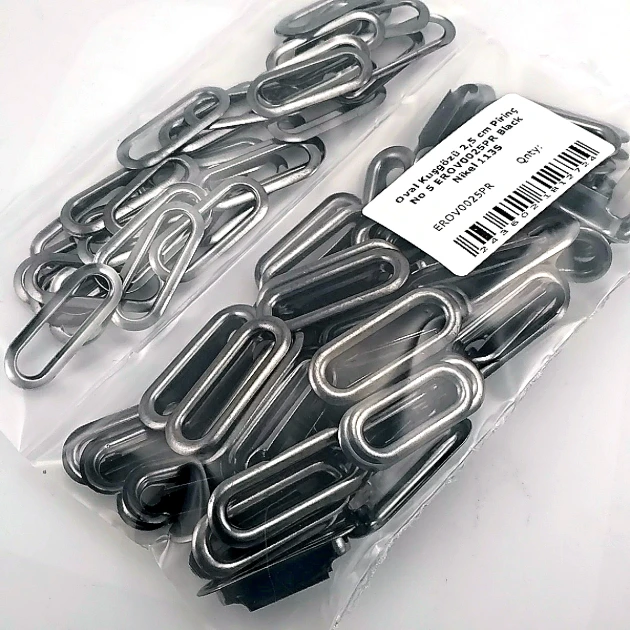 2,5 cm Füme Black Nickel Pirinç Oval Kuşgözü 50 Adet – EROV0025PRPKBN