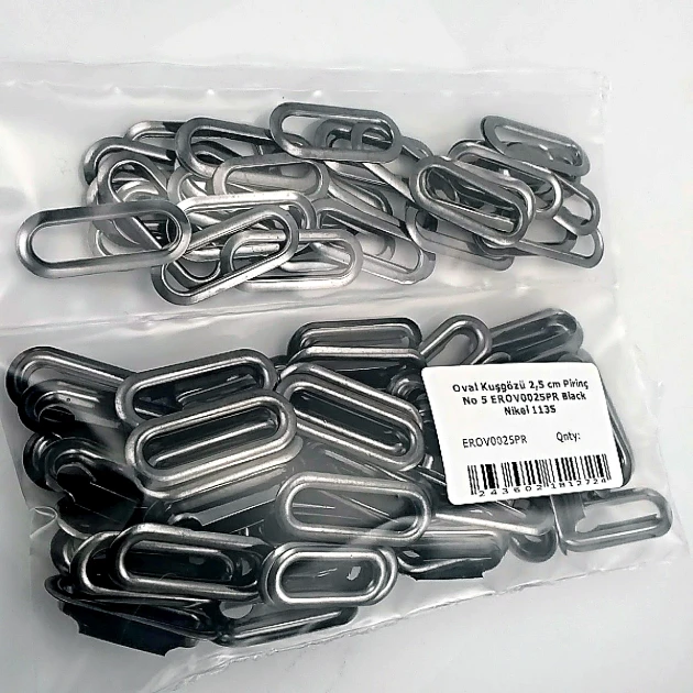 2,5 cm Füme Black Nickel Pirinç Oval Kuşgözü 50 Adet – EROV0025PRPKBN