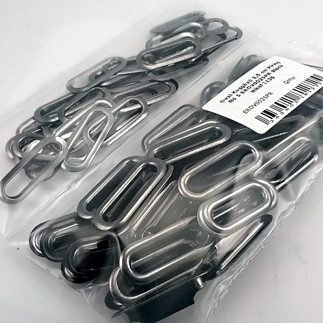 2,5 cm Füme Black Nickel Pirinç Oval Kuşgözü 50 Adet – EROV0025PRPKBN