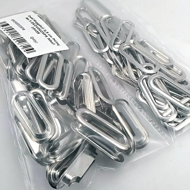 2,5 cm Free Nikel Gümüş Pirinç Oval Kuşgözü 50 Adet – EROV0025PRPKFN