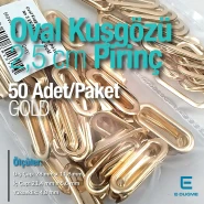 25 mm (0.98") Gold Brass Oval Eyelets, 50 Pieces/Pack – EROV0025PRPKGLD
