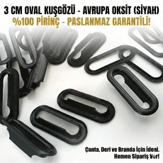 Oval Kuşgözü 2,5 cm Avrupa Siayh Mat Pirinç 50 Adet/Paket EROV0025PRPromo1