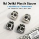 Double-Hole Mine-Style Plastic Cord Lock 4 mm / 0.16 in for sportswear and bags