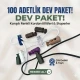 Plastik Stoper İki Delikli 4 mm Delik Çaplı 100 Adet/Paket Sade Model H004416Promo