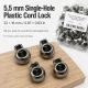 5.5 mm Single-Hole Plastic Cord Lock for Sweatshirt Strings and Drawstrings, Pack of 50