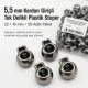 5.5 mm Single-Hole Plastic Cord Lock for Sweatshirt Strings and Drawstrings, Pack of 50