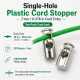 Tek Delikli Plastik Stoper 7 mm Kordon Girişli Üstten Basmalı 50 Adet H005010Promo - Plastik stoperler, kordon ve iplerin