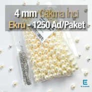 Imitation Pearls 4 mm 0.16" Cream Color (1250 pieces / Pack) INC0004CRM