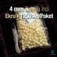 4 mm 0.16" Imitation Pearls Cream Color (1250 pieces / Pack) INC0004CRM