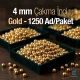 4 mm 0.16" Imitation Pearls Gold Color (1250 pieces / Pack) INC0004GLD