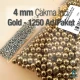 4 mm 0.16" Imitation Pearls Gold Color (1250 pieces / Pack) INC0004GLD