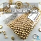 4 mm 0.16" Imitation Pearls Gold Color (1250 pieces / Pack) INC0004GLD