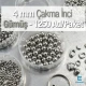 4 mm 0.16" Imitation Pearls Nickel (Silver) Color (1250 pieces / Pack) INC0004SLN
