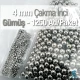 4 mm 0.16" Imitation Pearls Nickel (Silver) Color (1250 pieces / Pack) INC0004SLN