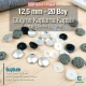 20 L 12.5 mm Fabric Cover Button with Sew-Through Shank, 500 Pcs/Pack – KAP0020