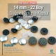 22 L 14 mm Fabric Cover Button with Sew-Through Shank, 250 Pcs/Pack – KAP0022