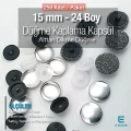 15 mm Fabric Cover Button with Sew-Through Shank 24 L  250 Pcs/Pack – KAP0024