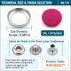 24L 15 mm fabric-covered snap fastener for jackets, coats, and accessories