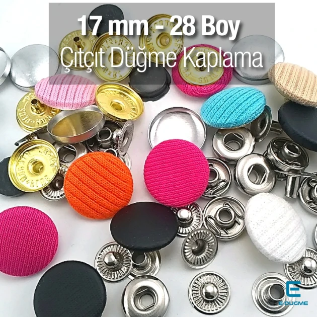 28 L 17 mm Fabric Cover Snap Button, 100 Pcs/Pack – KAP0028CT