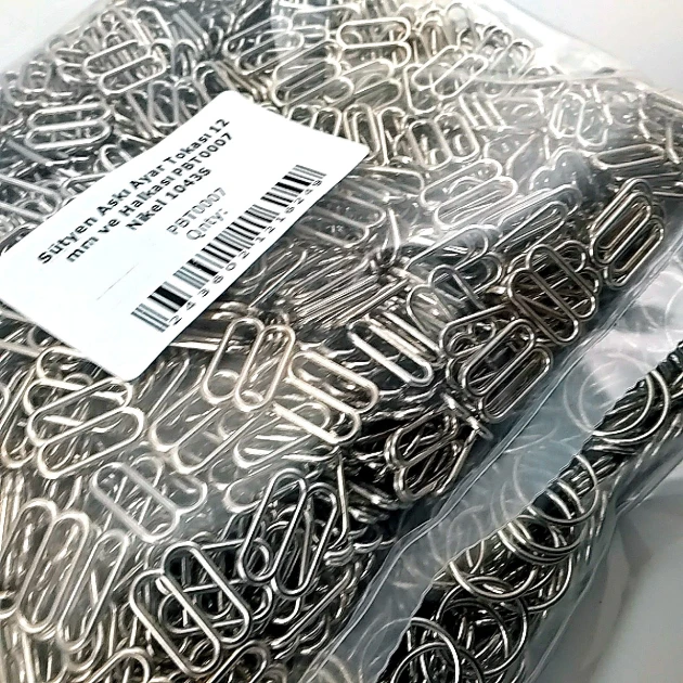 12 mm Bra Strap Adjustment Buckle and Ring Free Nickel 500pcs/Pack PBT0007PROMO