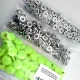 Snap Fastener 15 mm - 0,59" Set with Plastic Cover, 100 pieces/pack, Neon Green ERC0015PLNGreen