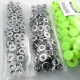 Snap Fastener 15 mm - 0,59" Set with Plastic Cover, 100 pieces/pack, Neon Green ERC0015PLNGreen