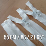 Molded Plastic Jacket Zipper 55 cm #5 21,66" Separated ZPK0055T5PROMO
