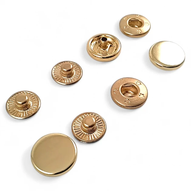 Snap Fasteners 12 mm 0,47" Special Coating Color - Snap Button 54 System SB 1877
