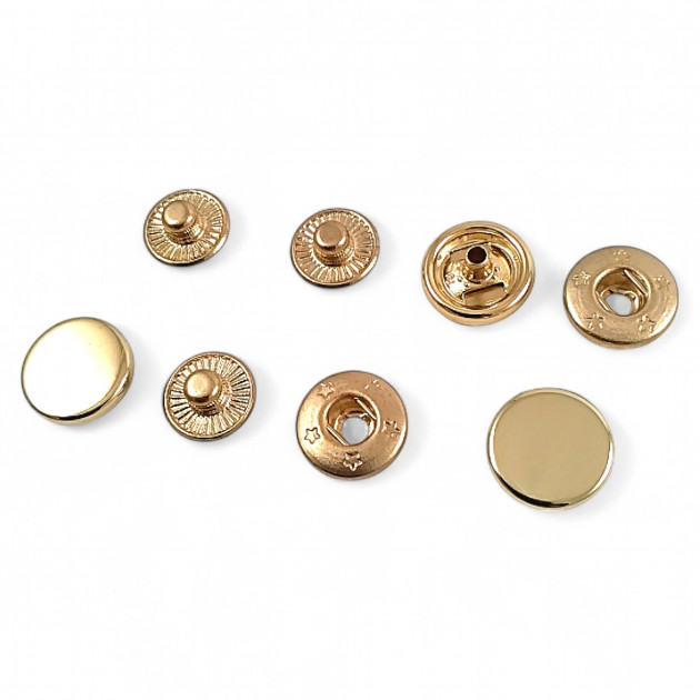 Snap Fasteners 12 mm 0,47" Special Coating Color - Snap Button 54 System SB 1877