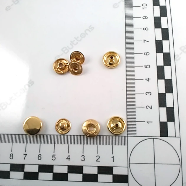 Snap Fasteners 12 mm 0,47" Special Coating Color - Snap Button 54 System SB 1877