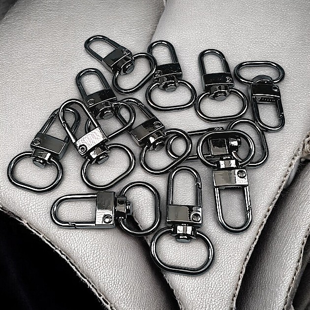 Keychain Hook 1,5 cm -0.6" Black Nickel Color Parrot Hook 50 Pieces / Pack A 546 PROMO1