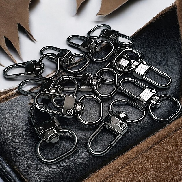 Keychain Hook 1,5 cm -0.6" Black Nickel Color Parrot Hook 50 Pieces / Pack A 546 PROMO1