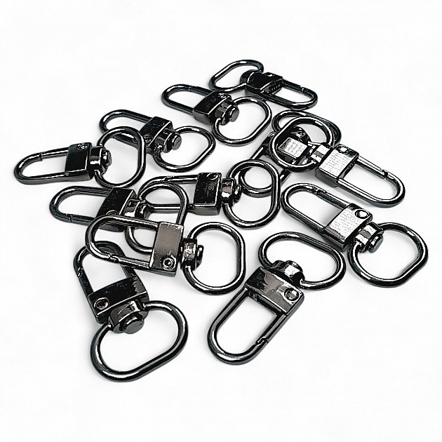 Keychain Hook 1,5 cm -0.6" Black Nickel Color Parrot Hook 50 Pieces / Pack A 546 PROMO1