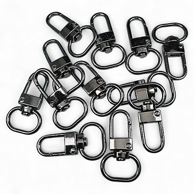 Keychain Hook 1,5 cm -0.6" Black Nickel Color Parrot Hook 50 Pieces / Pack A 546 PROMO1