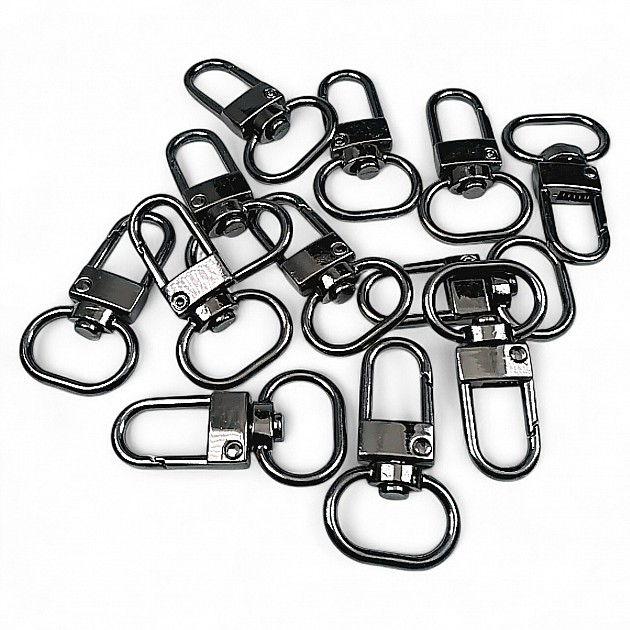 Keychain Hook 1,5 cm -0.6" Black Nickel Color Parrot Hook 50 Pieces / Pack A 546 PROMO1