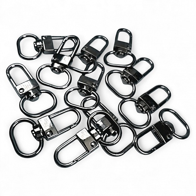 Keychain Hook 1,5 cm -0.6" Black Nickel Color Parrot Hook 50 Pieces / Pack A 546 PROMO1