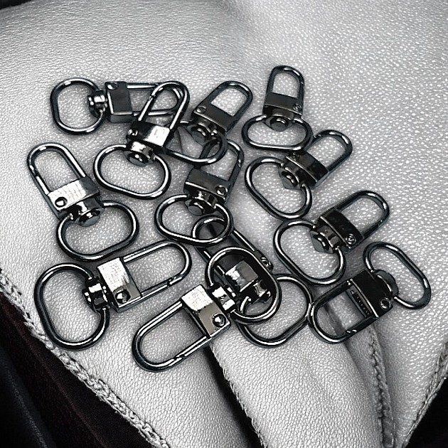 Keychain Hook 1,5 cm -0.6" Black Nickel Color Parrot Hook 50 Pieces / Pack A 546 PROMO1