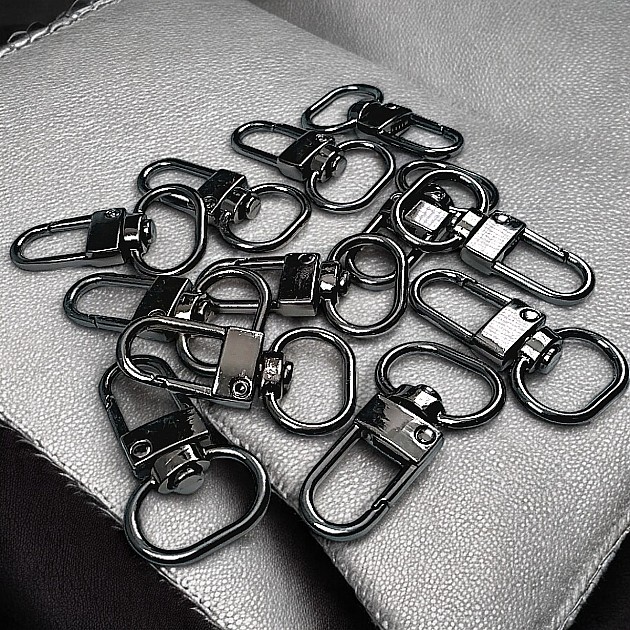 Keychain Hook 1,5 cm -0.6" Black Nickel Color Parrot Hook 50 Pieces / Pack A 546 PROMO1
