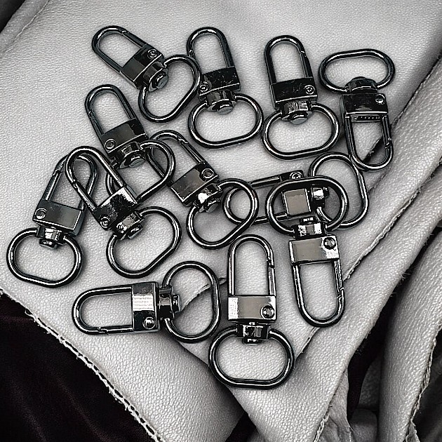 Keychain Hook 1,5 cm -0.6" Black Nickel Color Parrot Hook 50 Pieces / Pack A 546 PROMO1