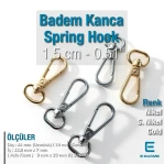 Bag Hook Special Plating 1.3 cm 0.51" Spring Swivel Hook - Almond Hook - Parrot Hook S 1918