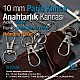 10 mm 0,39" Paris Hook Spring Swivel Hooks - Keychain Hook - Parrot Hook (100 Pieces/Pack) S1351