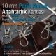 10 mm 0,39" Paris Hook Spring Swivel Hooks - Keychain Hook - Parrot Hook (100 Pieces/Pack) S1351