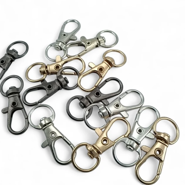 10 mm 0,39" Paris Hook Spring Swivel Hooks - Keychain Hook - Parrot Hook (100 Pieces/Pack) S1351