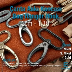 3 cm Scorpion Hook - Bag Hanger Hook - Spring Swivel Hook Special Coating Color S1759