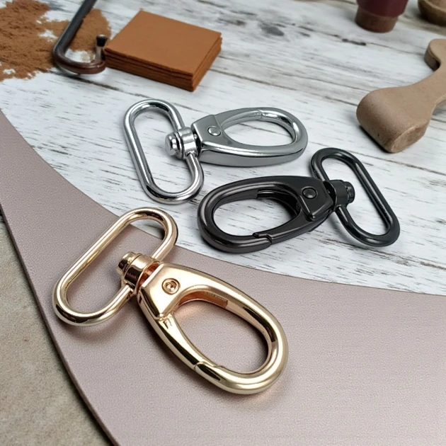 3 cm 1,18'' Bag Hanger Hook - Crab Hook - Spring Swivel Hook Special Plating Color S1910