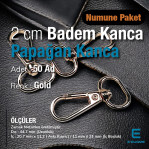 Papağan Kanca - 20 mm Yay Kanca - Badem Kanca (100 Adet/Paket) S24696