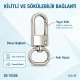 2 cm büyük boy kilitli papağan kanca zamak metal SB 10208, çanta aksesuarı