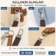2 cm büyük boy kilitli papağan kanca zamak metal SB 10208, çanta aksesuarı