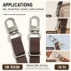 2 cm büyük boy kilitli papağan kanca zamak metal SB 10208, çanta aksesuarı